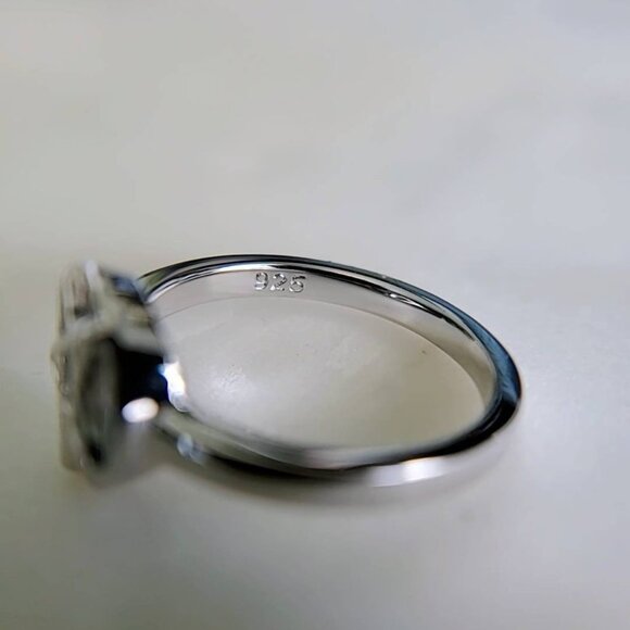 Pentagram Ring, Solid Sterling Silver Women Ring, Gothic Celtic 5 Point Star, - Picture 3 of 9